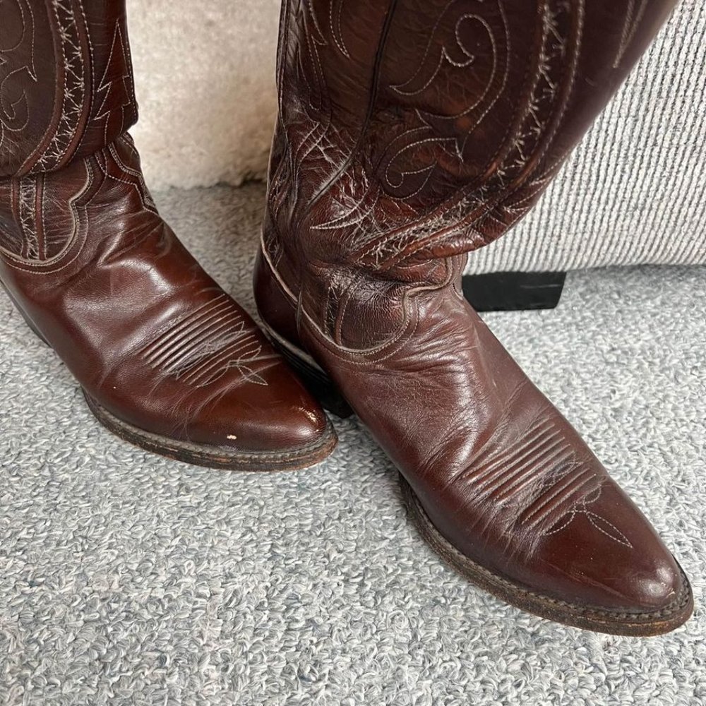 Lucchese - Vintage Women’s (Sz 7) Leather Shoes / Western Cowboy Cowgirl Boots - Picture 8 of 8